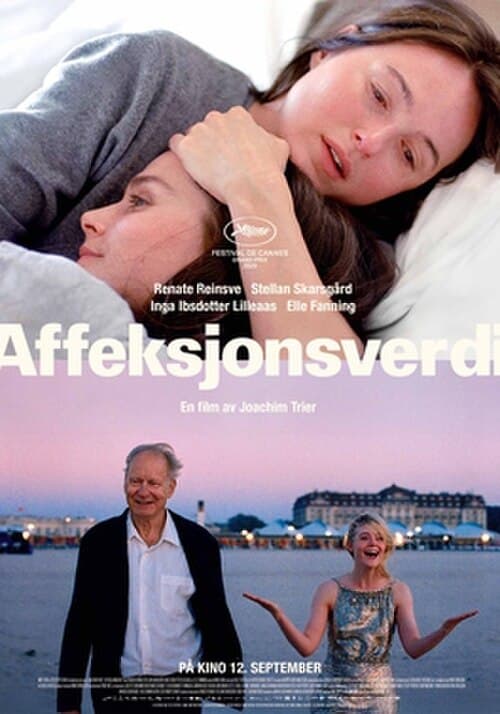 Poster for Sentimental Value showing the Oslo family house and the film's principal cast.