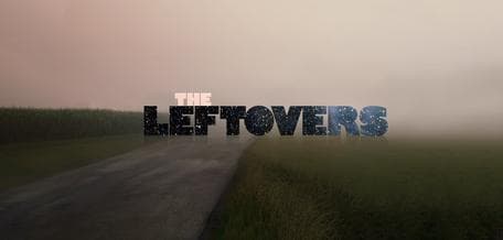 Season two title artwork for The Leftovers, a stark logo set on a dark background.