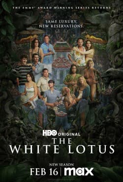 Promotional poster for The White Lotus season three.