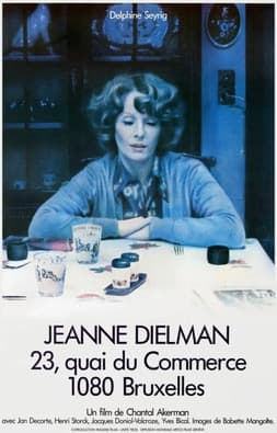 Theatrical poster for Chantal Akerman's Jeanne Dielman, 23 quai du Commerce, 1080 Bruxelles.